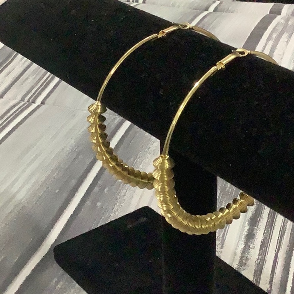 Goldtone Xtra Large Hoop Earrings